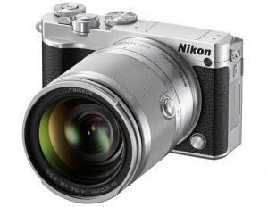 Nikon-1-J5-silver-black-mirrorless-camera
