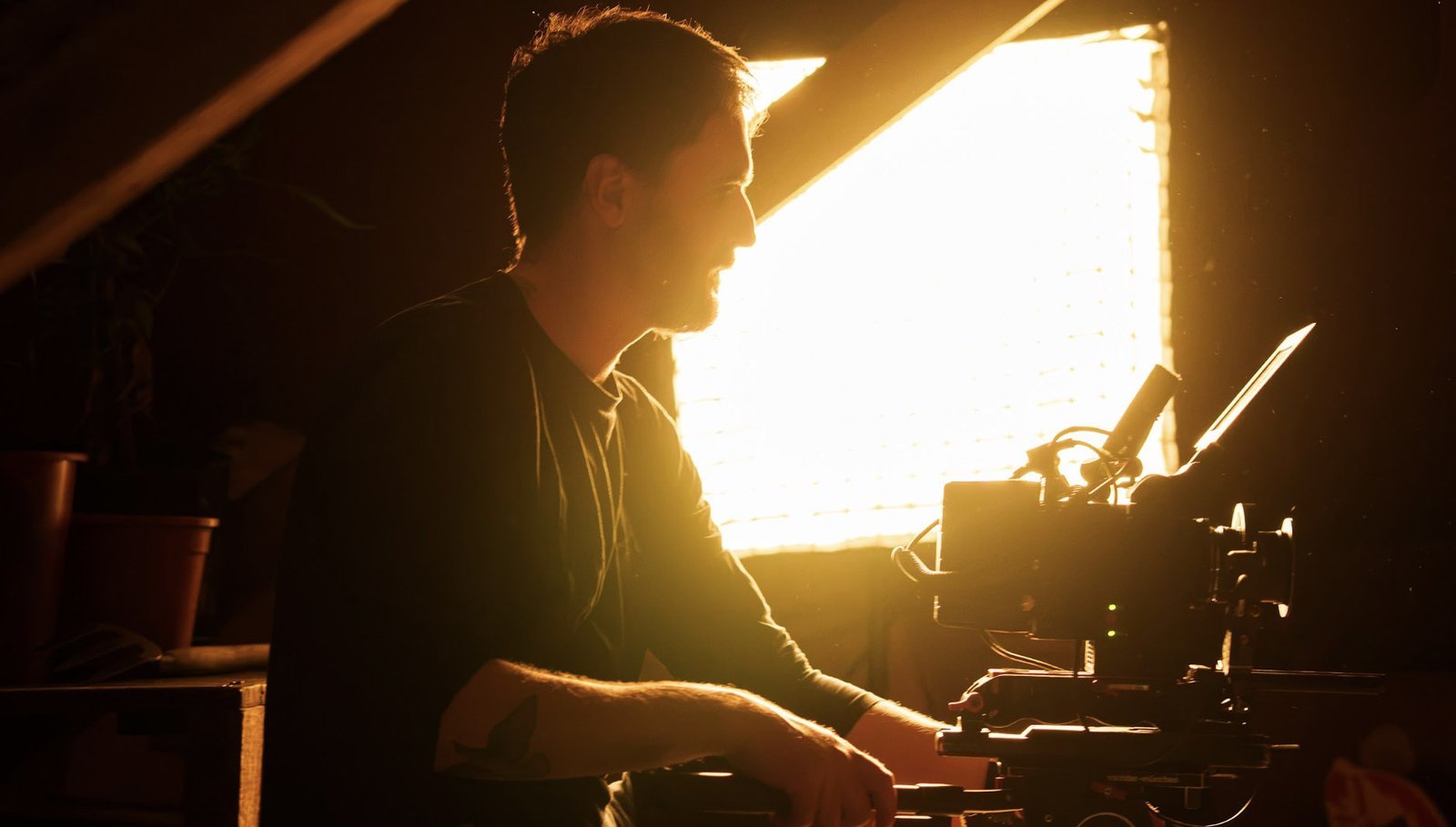 Cinematographer Andrew Butler on the set of Don't See Me