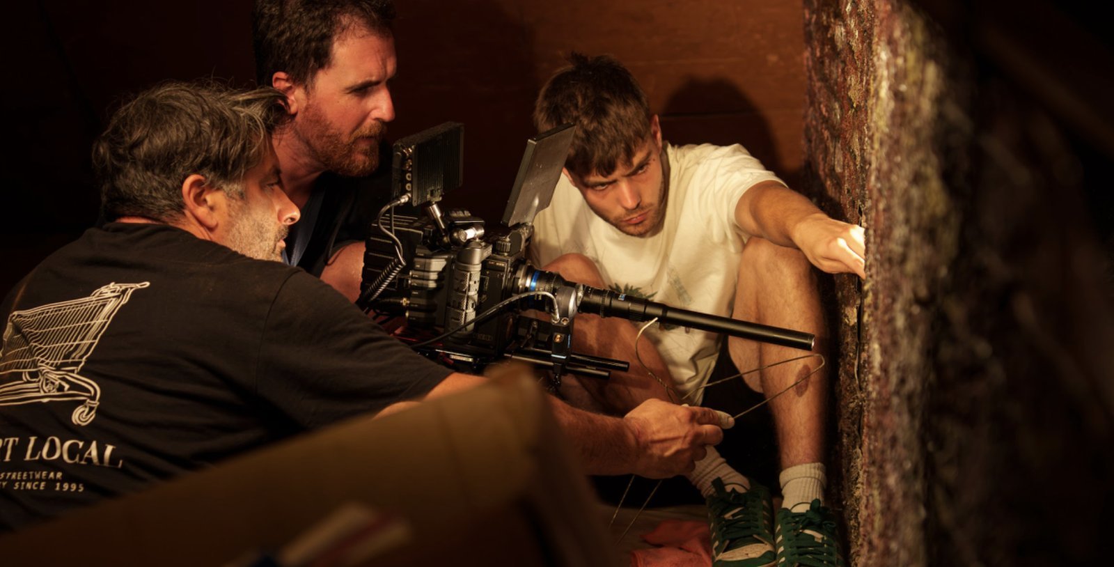 Filming a pivotal attic sequence on Don't See Me with the Laowa probe lens
